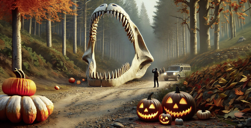 Ambiance Jurassic Park en Moselle. Pendant les vacances de la Toussaint le parc de Sainte-Croix se transforme et accueille des créatures mythiques et des dinosaures.