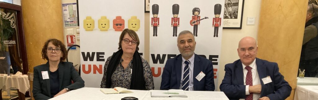 De gauche à droite : Joelle Fanghanel, administratrice internationale pour GEDU, Florence Legros, directrice générale ICN Business School, Vishwajeet Rana, directeur général GEDU, Ray Lloyd, directeur général adjoint GEDU.