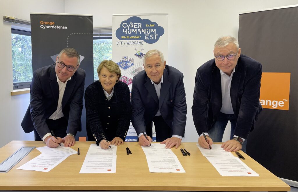 Gérald Vallet, Patria Lecocq, Gilles Gaumont, président de l'association Racyn et Olivier Festor, Directeur Lorraine INP