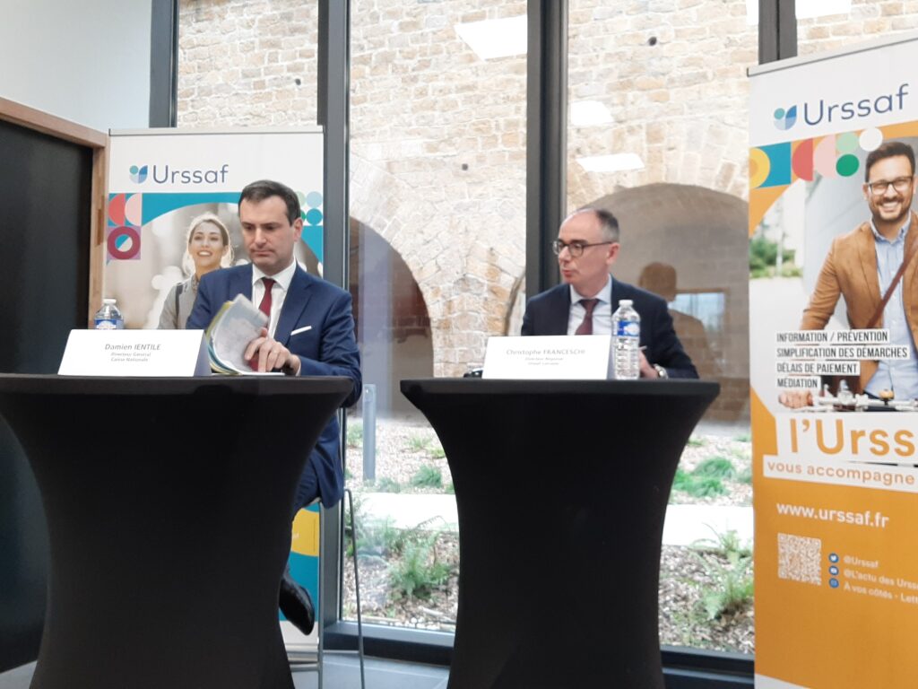 Damien Ientile, directeur de l’Urssaf Caisse nationale (à gauche) et Christophe Franceschi, directeur de l’Urssaf Lorraine