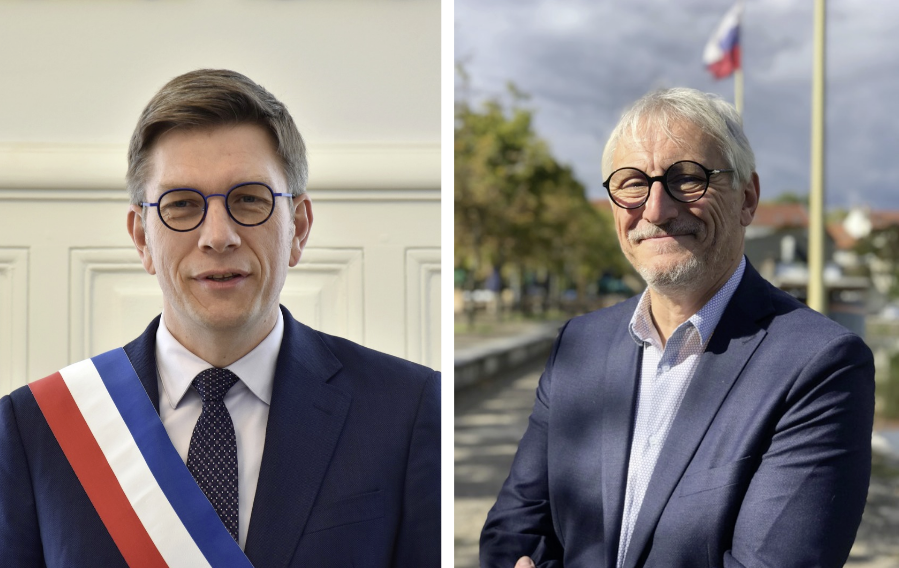 Mathieu Klein, président de la Métropole du Grand Nancy et LaurentTrogrlic, président de la Communauté de communes du Bassin de Pompey.