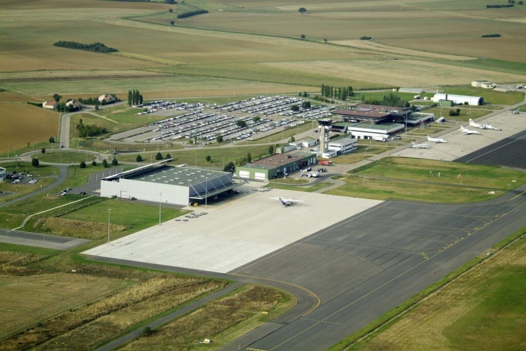 Vue aérienne de Lorraine Aéroport