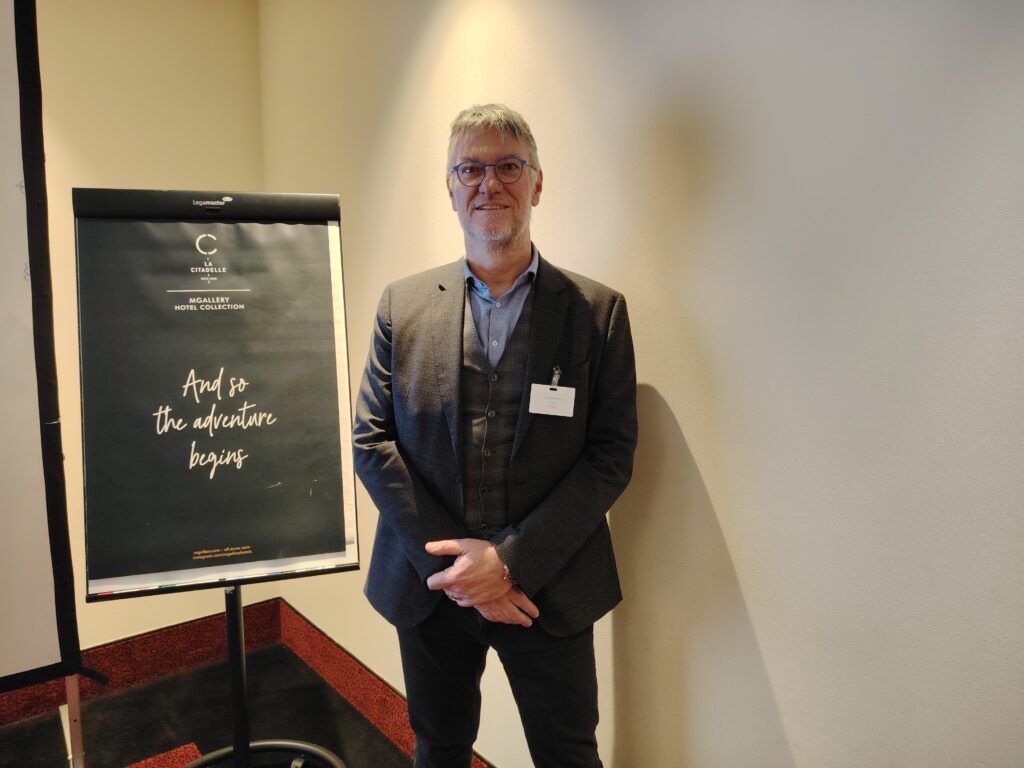 Thierry Ledrich, président de la fédération des travaux publics de Lorraine, a animé une conférence-débat sur le fonctionnement de l'éco contribution.